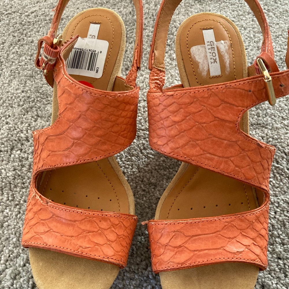 Geox respira size 6 leather heels